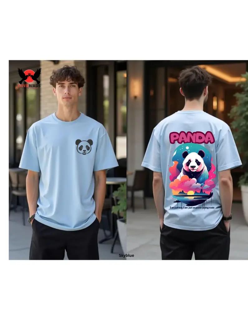 Panda pure cotton oversized T-shirts 