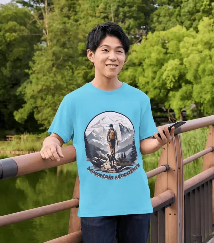 Mountain adventures pure cotton round neck tshirts 