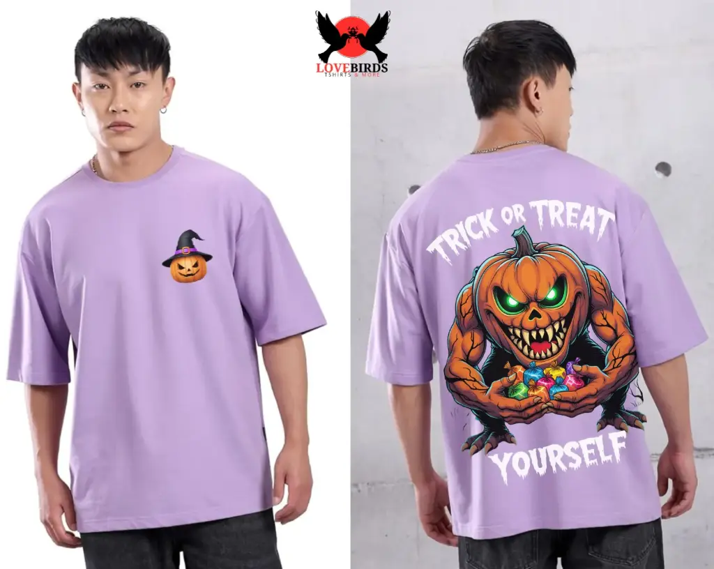 Trick or treat pure cotton oversized T-shirts 