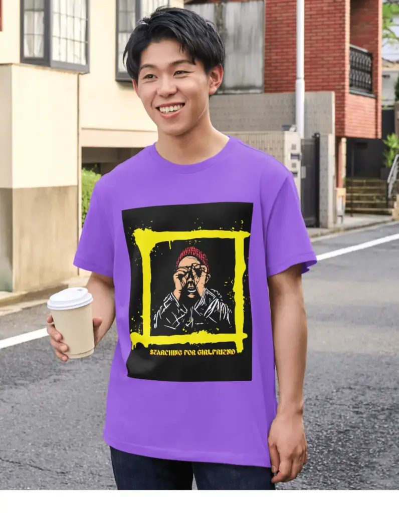 Searching for girlfriend pure cotton round neck tshirts