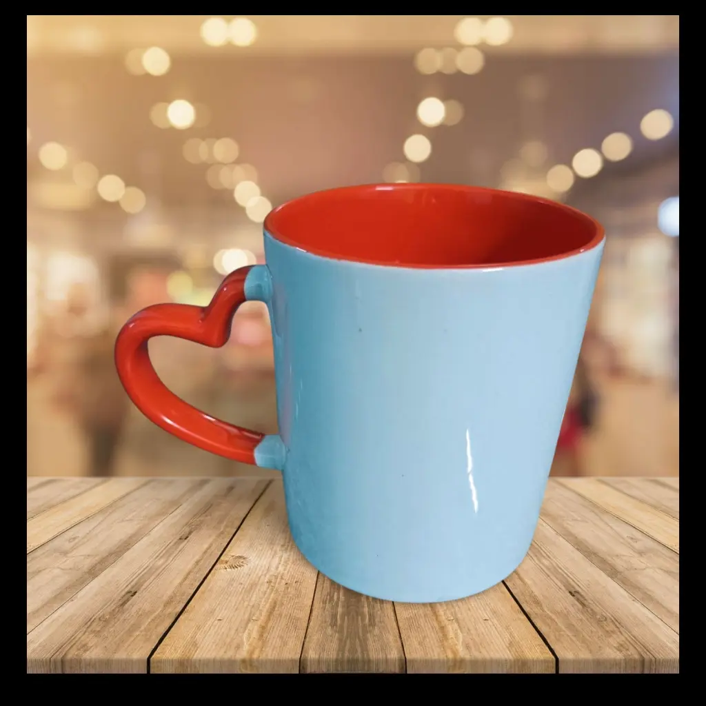 Dual tone heart handle Coffeemugs 