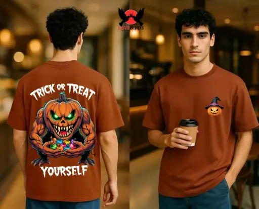 Trick or treat pure cotton oversized T-shirts 