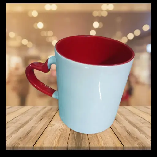 Dual tone heart handle Coffeemugs 